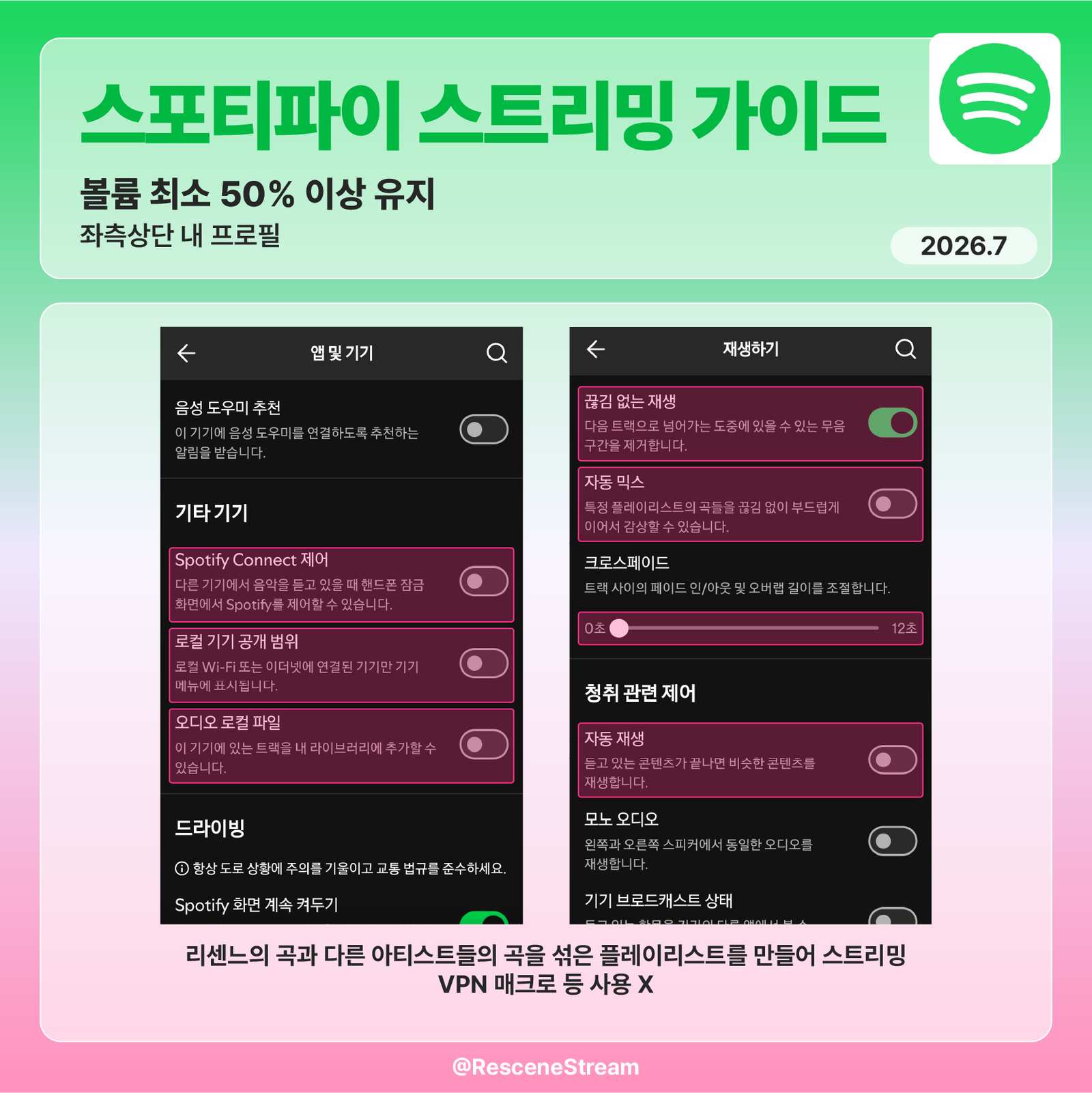 스포티파이 스트리밍 가이드